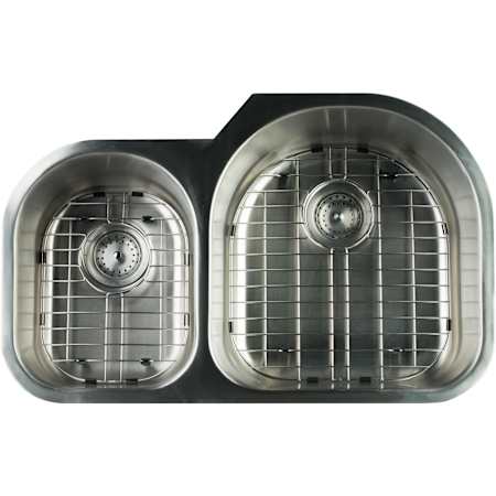 Ackland Stainless Steel 20 in. x 31 in. 18 Gauge Undermount 40/60 Double Bowl Kitchen Sink Stainless Steel