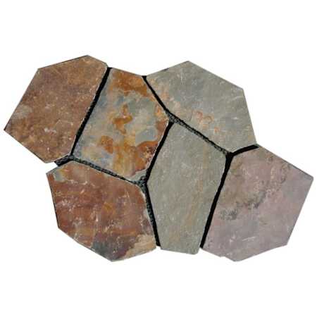 Ackland 18 in. x 24 in. x 0.6 in. Mesh Random Slate Flagstone Paver - Sold by Piece (2.75 SF/Piece) Sierra Gold