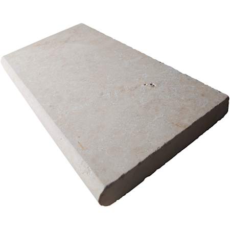 Ackland 12 in. x 24 in. x 2 in. Sandblasted Marble Pool Coping - Sold by Pallet (80 SF/Pallet) Champagne Coast