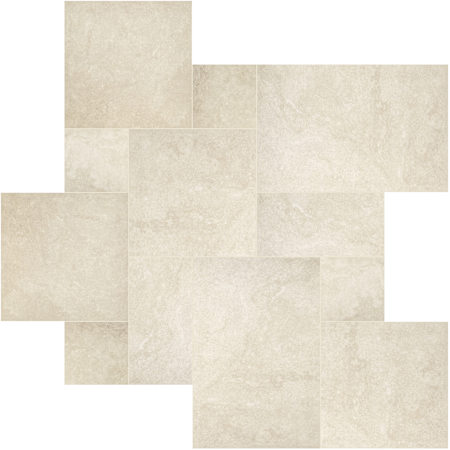 Ackland Ava Matte Pattern Porcelain Paver Kit - Sold by Pallet (240 SF/Pallet) Cream