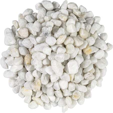 Ackland Rivora Natural Marble Landscaping Rock Pebbles, 0.25-0.75 in. - Sold by Bag (.5 CF/Bag) Everest Blanca
