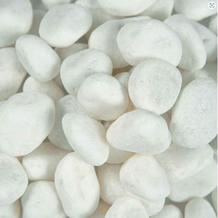 Ackland Rivora Natural Marble Landscaping Rock Pebbles, 0.75- 1.25 in. - Sold by Bag (.5 CF/Bag) Everest Blanca