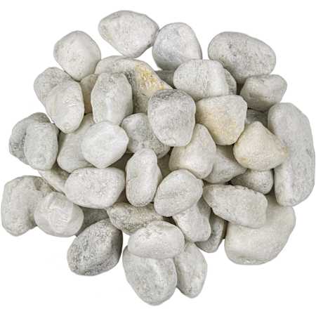 Ackland Rivora Natural Marble Landscaping Rock Pebbles, 1-2 in. - Sold by Pallet (27.5 CF/Pallet) Everest Blanca