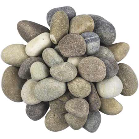 Ackland Rivora Natural Quartzite Landscaping Rock Pebbles, 1-2.5 in. - Sold by Bag (.5 CF/Bag) Earth Mix