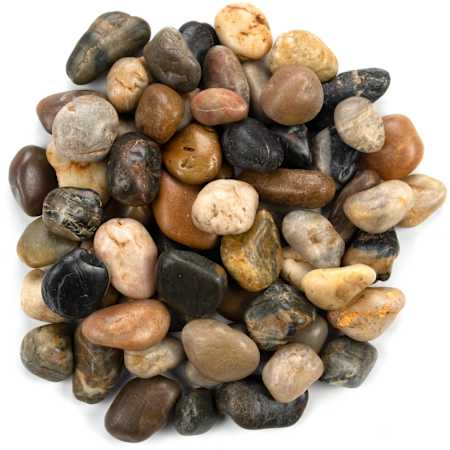Ackland Rivora Polished Quartzite Landscaping Rock Pebbles, 0.75-1.25. - Sold by Bag (.5 CF/Bag) Elemental Blend