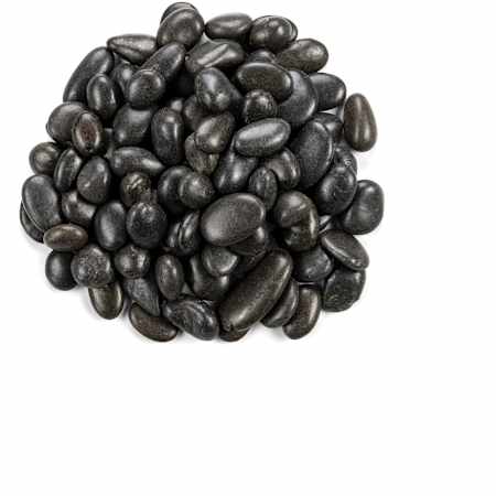 Ackland Rivora Polished Quartzite Landscaping Rock Pebbles, 0.25-0.75 in. - Sold by Pallet (27.5 CF/Pallet) Nero