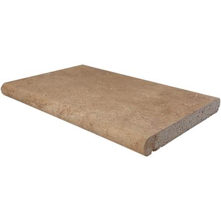 Ackland Marzana 16 in. x 24 in. x 2 in. Honed Unfilled Brushed Travertine Pool Coping - Sold by Pallet (106.8 SF/Pallet) Almond