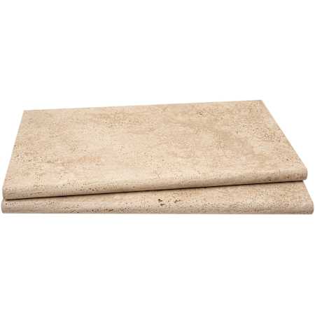 Ackland Marzana 12 in. x 24 in. x 1.18 in. Honed Travertine Pool Coping - Sold by Piece (2 SF/Piece) Cream