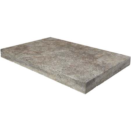 Ackland Marzana 16 in. x 24 in. x 2 in. Honed Unfilled Brushed Travertine Pool Coping Eased Edge - Sold by Piece (2.67 SF/Piece) Sterling