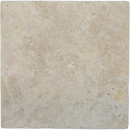 Ackland Marzana 16" x 16" Square Exterior Paver Tile - Tumbled Travertine Visual - Sold by Pallet (106.8 SF/Pallet) Dune