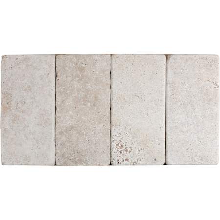 Ackland Marzana 6" x 12" Rectangle Exterior Paver Tile - Tumbled Travertine Visual - Sold by Piece Dune
