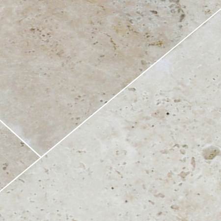 Ackland Marzana 8" x 16" Rectangle Exterior Paver Tile - Tumbled Travertine Visual - Sold by Piece Dune