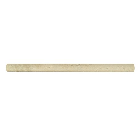Ackland Marzana 12" x 1" Honed Marble Grout or Thin-Set Tile Pencil Rail - Sold by Carton (20 LF/Carton) Cream