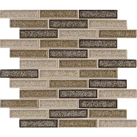 Ackland 12" x 12" Glass Brick Wall Mosaic Tile - Glossy and Textured Visual - Sold by Carton (10 SF/Carton) Adela Roast