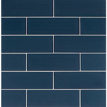 Ackland 12" x 12" Glass Subway Wall Tile - Glossy Visual - Sold by Carton (4.95 SF/Carton) Astra Bleu