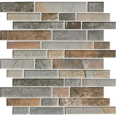 Ackland 12" x 13" Glass Linear Mosaic Tile - Glossy Visual - Sold by Carton (10.4 SF/Carton) Desert Strata