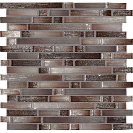 Ackland Kinzari - 12" x 12" Glass Linear Tile - Sold by Carton (9.8 SF/Carton) Auric