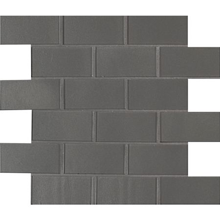 Ackland 12" x 12" Glass Brick Wall Mosaic Tile - Glossy Visual - Sold by Carton (9.7 SF/Carton) Platinum Gray