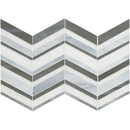 Ackland Rietto - 9" x 16" Glass Linear Wall Mosaic Tile - Glossy Visual - Sold by Carton (9.8 SF/Carton) Arrow Mist