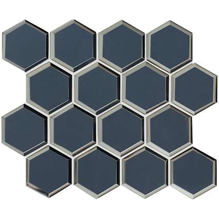 Ackland Rivella - 11" x 12" Glass Geometric Wall Mosaic Tile - Glossy Visual - Sold by Carton (8.9 SF/Carton) Bayla Azure