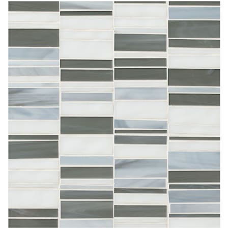 Ackland Rietto - 12" x 12" Glass Linear Wall Mosaic Tile - Glossy Visual - Sold by Carton (10 SF/Carton) Circuit Blue