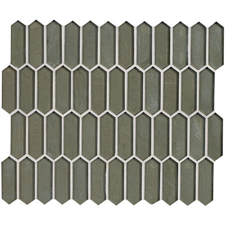Ackland Rietto - 12" x 12" Glass Geometric Wall Mosaic Tile - Glossy Visual - Sold by Carton (7.9 SF/Carton) Cresta Dusk