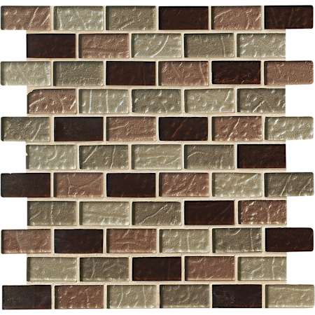 Ackland 12" x 12" Glass Brick Mosaic Tile - Glossy Visual - Sold by Carton (9.8 SF/Carton) Sienna Mirage