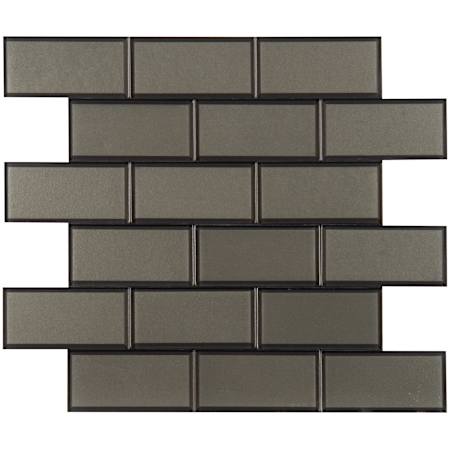 Ackland Tactiq - 12" x 12" Glass Brick Wall Mosaic Tile - Glossy Visual - Sold by Carton (20 SF/Carton) Brunox
