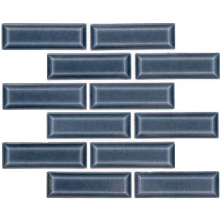 Ackland 12" x 12" Ceramic Brick Wall Mosaic Tile - Glossy Visual - Sold by Carton (10 SF/Carton) Azura Mist