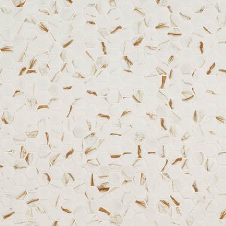 Ackland 11" x 13" Porcelain Geometric Floor and Wall Mosaic Tile - Matte Visual - Sold by Carton (14.85 SF/Carton) Calacatta Gold