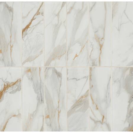 Ackland 4" x 12" Porcelain Wall Tile - Matte Visual - Sold by Carton (5 SF/Carton) Calacatta Gold