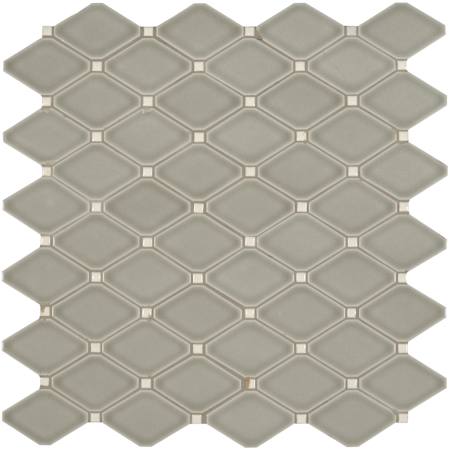 Ackland 12" x 13" Ceramic Diamond and Dot-Mounted Mosaic Tile - Glossy Visual - Sold by Carton (10.9 SF/Carton) Featherstone