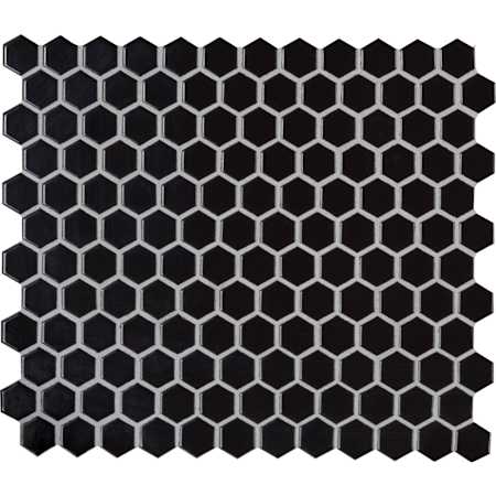 Ackland 10" x 12" Porcelain Geometric Floor and Wall Mosaic Tile - Glossy Visual - Sold by Carton (12.45 SF/Carton) Lume Caviar