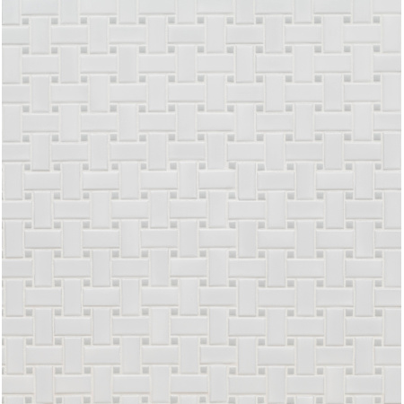 Ackland 12" x 12" Porcelain Basketweave Floor and Wall Mosaic Tile - Matte Visual - Sold by Carton (14.4 SF/Carton) Moonlite
