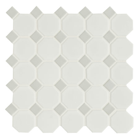 Ackland 12" x 12" Porcelain Geometric Wall Mosaic Tile - Matte Visual - Sold by Carton (14.1 SF/Carton) Moonlite