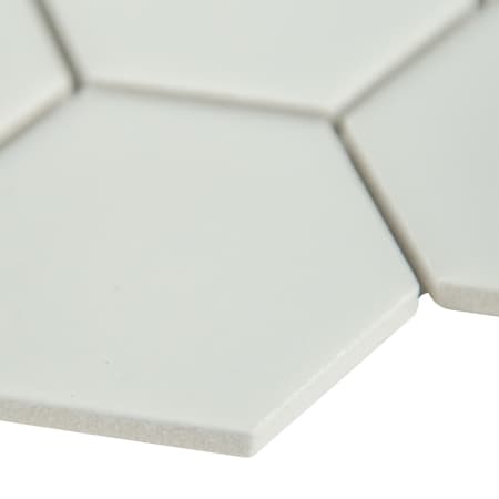 Ackland 11" x 13" Porcelain Geometric Floor and Wall Mosaic Tile - Glossy Visual - Sold by Carton (14.4 SF/Carton) Silica White