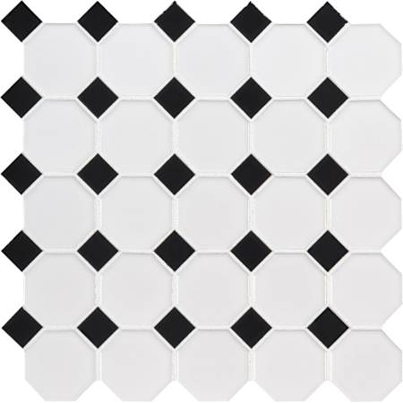 Ackland 12" x 12" Porcelain Dot-Mounted Wall Mosaic Tile - Glossy Visual - Sold by Carton (14.1 SF/Carton) Silica White