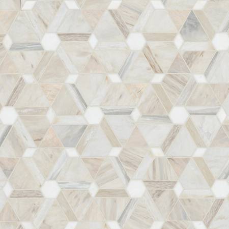 Ackland 11" x 12" Marble Geometric Floor and Wall Mosaic Tile - Polished Visual - Sold by Carton (9.2 SF/Carton) Auralie