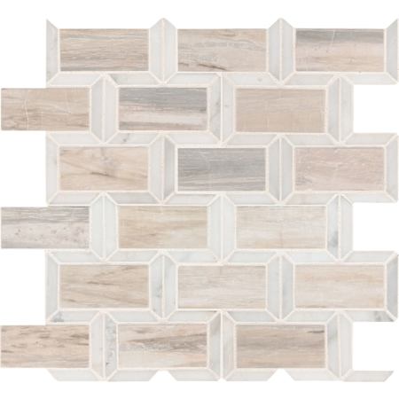 Ackland 12" x 12" Marble Brick Mosaic Tile - Polished Visual - Sold by Carton (10 SF/Carton) Auralie