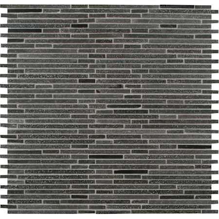 Ackland 12" x 12" Marble and Stone Brick Mosaic Tile - Honed Visual - Sold by Carton (10 SF/Carton) Basalt Azure