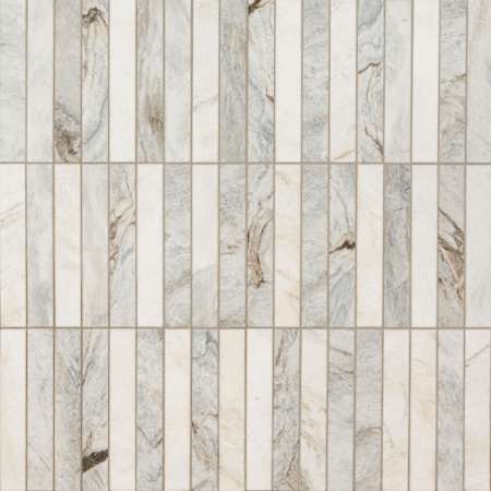 Ackland 12" x 12" Marble Linear Floor and Wall Mosaic Tile - Honed Visual - Sold by Carton (10 SF/Carton) Castella de Blanc