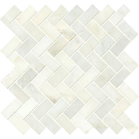 Ackland 12" x 12" Marble Herringbone Mosaic Tile - Polished Visual - Sold by Carton (9.4 SF/Carton) Iona Mist