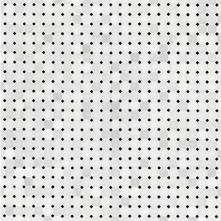 Ackland 12" x 12" Marble Dot-Mounted Mosaic Tile - Polished Visual - Sold by Carton (10 SF/Carton) Iona Mist