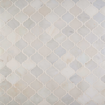 Ackland 12" x 12" Marble Arabesque/Baroque Mosaic Tile - Polished Visual - Sold by Carton (10 SF/Carton) Iona Mist