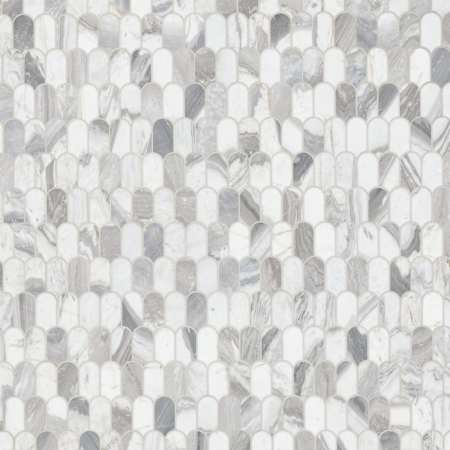Ackland 12" x 12" Marble Wave Floor and Wall Mosaic Tile - Polished Visual - Sold by Carton (11.5 SF/Carton) Linarra