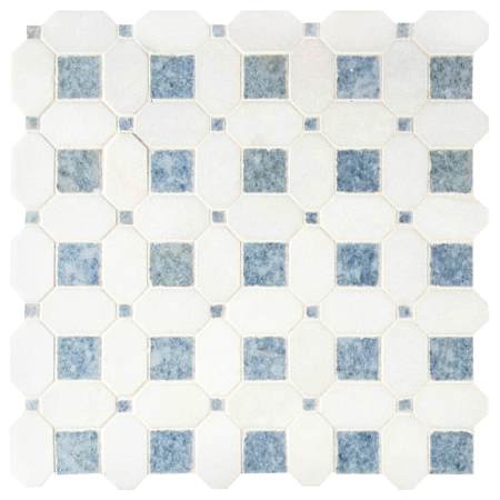 Ackland 12" x 12" Marble Geometric Wall Mosaic Tile - Polished Visual - Sold by Carton (10 SF/Carton) Loredana