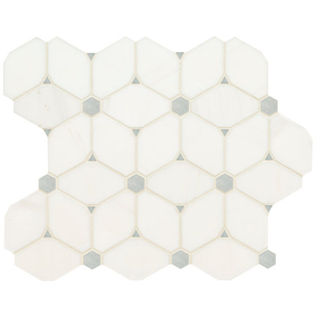 Ackland 11" x 12" Marble Geometric Floor and Wall Mosaic Tile - Polished Visual - Sold by Carton (9.5 SF/Carton) Lucera Abri
