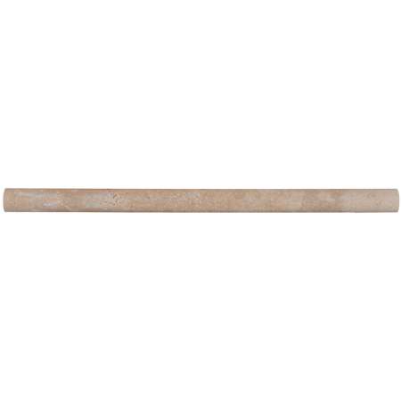 Ackland Marzana 12" x 1" Honed Travertine Thin-Set Tile Pencil Rail - Sold by Piece(1 LF/Piece) Cream
