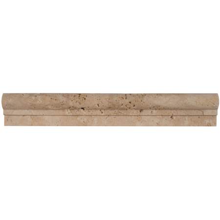 Ackland Marzana 12" x 12" Honed Travertine Thin-Set Tile Chair Rail - Sold by Piece(1 LF/Piece) Heritage