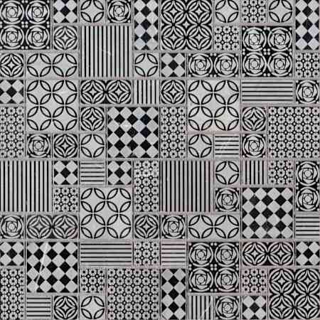 Ackland 12" x 12" Marble Encaustic Mosaic Tile - Honed Visual - Sold by Carton (9.7 SF/Carton) Monolith